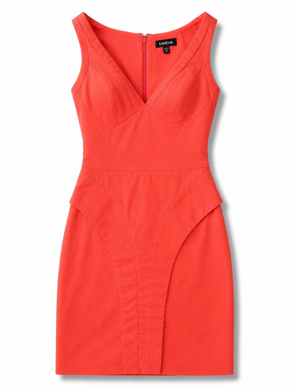 Y2K bebe Coral Bodycon Dress